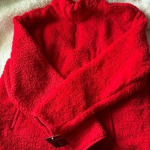 Brand new with tag men Sherpa teddy quarter zip jacket